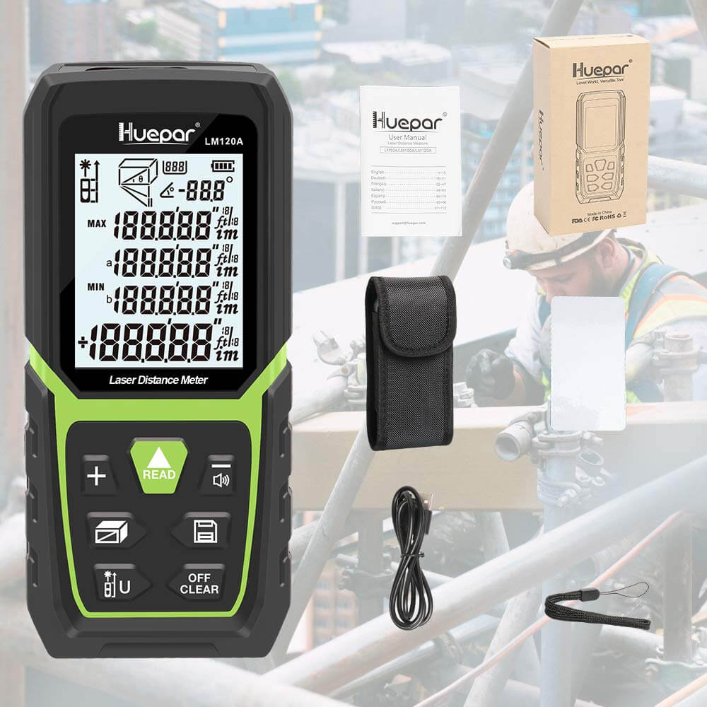 Huepar LM120A -  120M Laser Distance Meter - Image 5