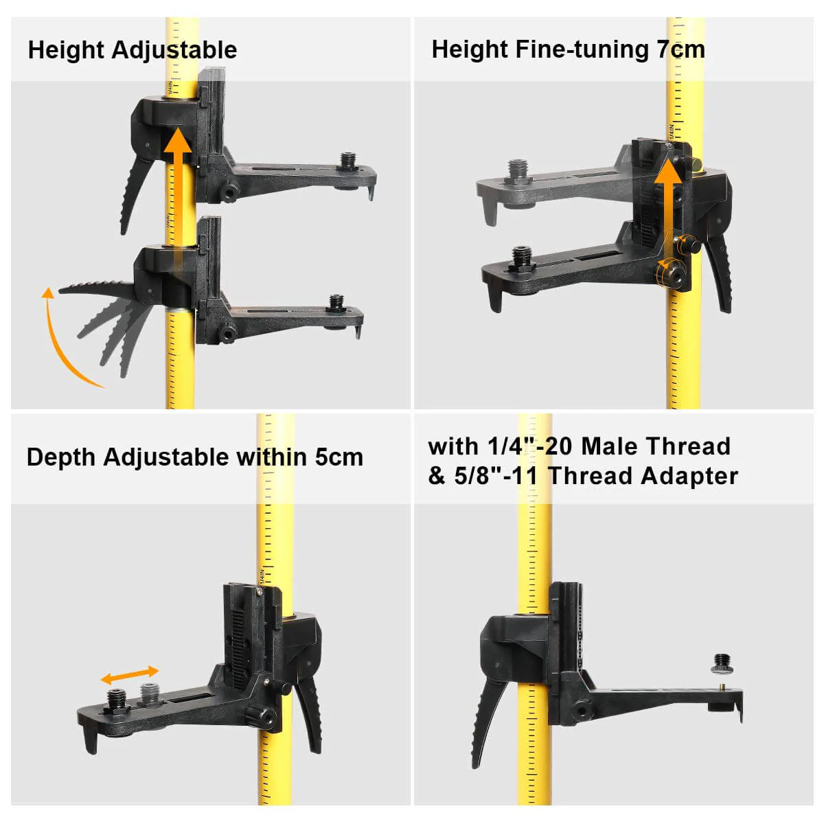 Huepar LP36 - 3.7m Lasers Level Adapter Tripod - Image 7