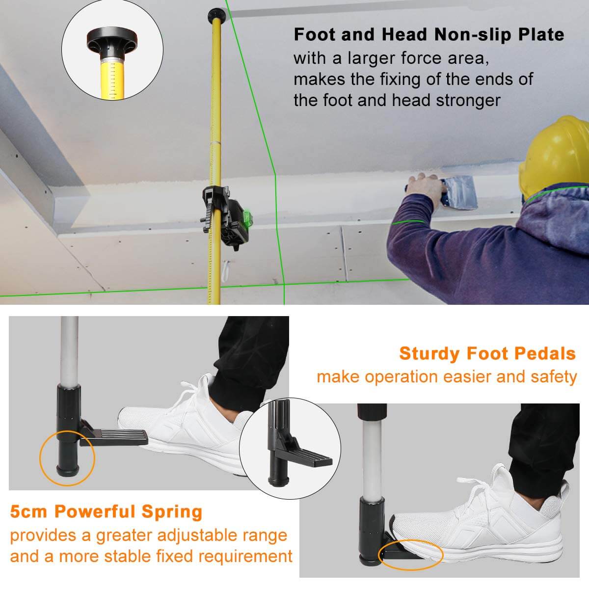 Huepar LP36 - 3.7m Lasers Level Adapter Tripod - Image 8