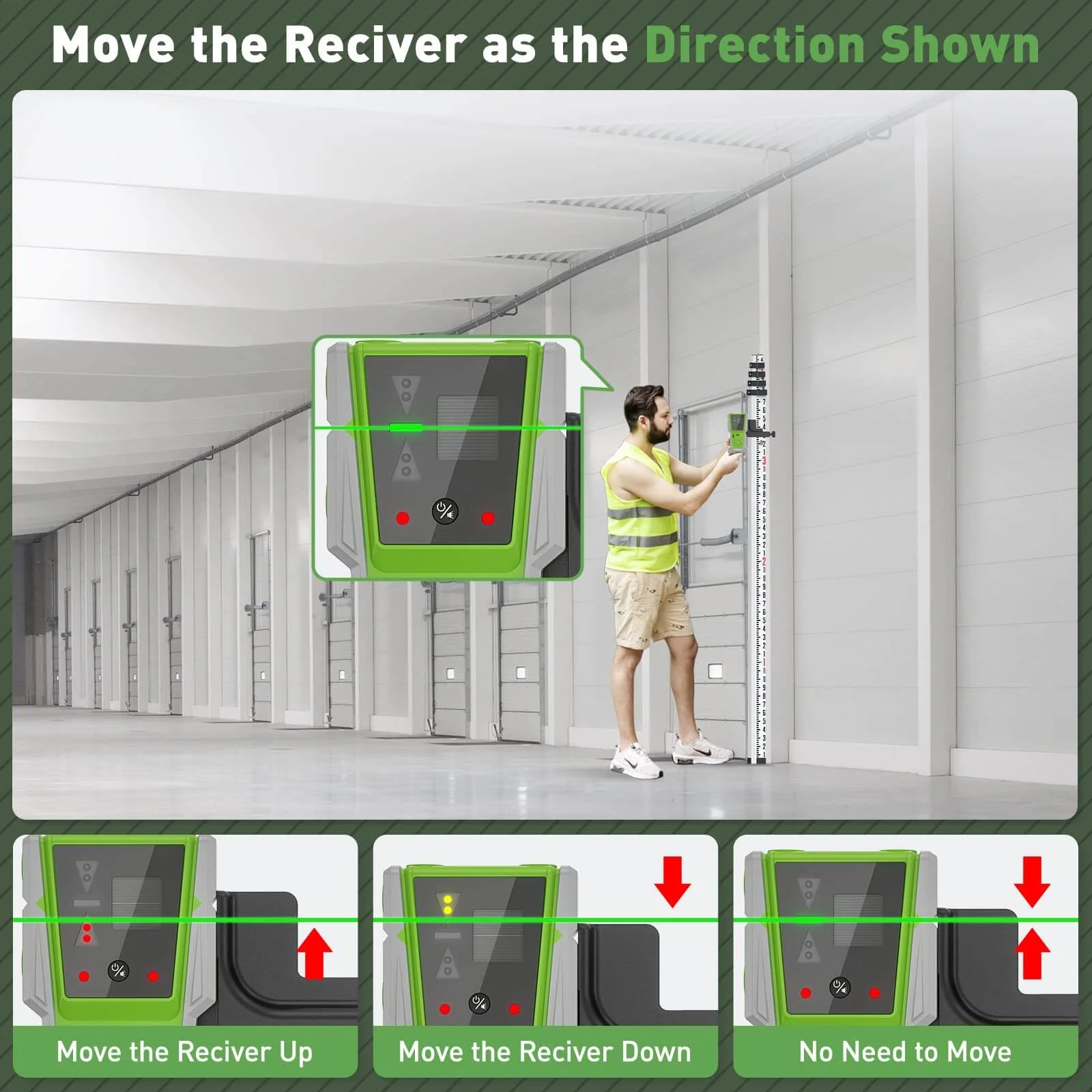 Huepar LR8RG - Laser Detector/Line Laser Receiver - Image 4