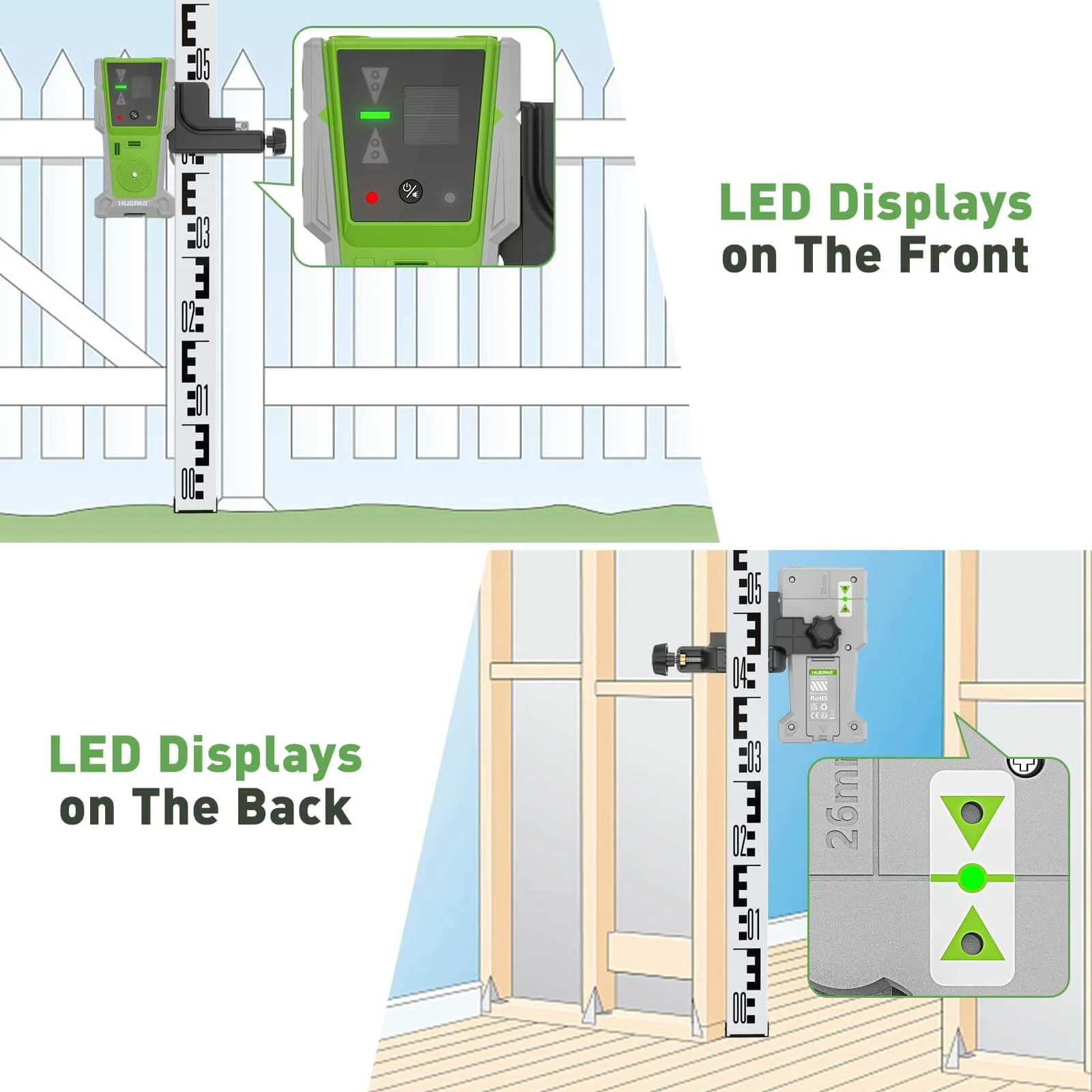 Huepar LR8RG - Laser Detector/Line Laser Receiver - Image 8