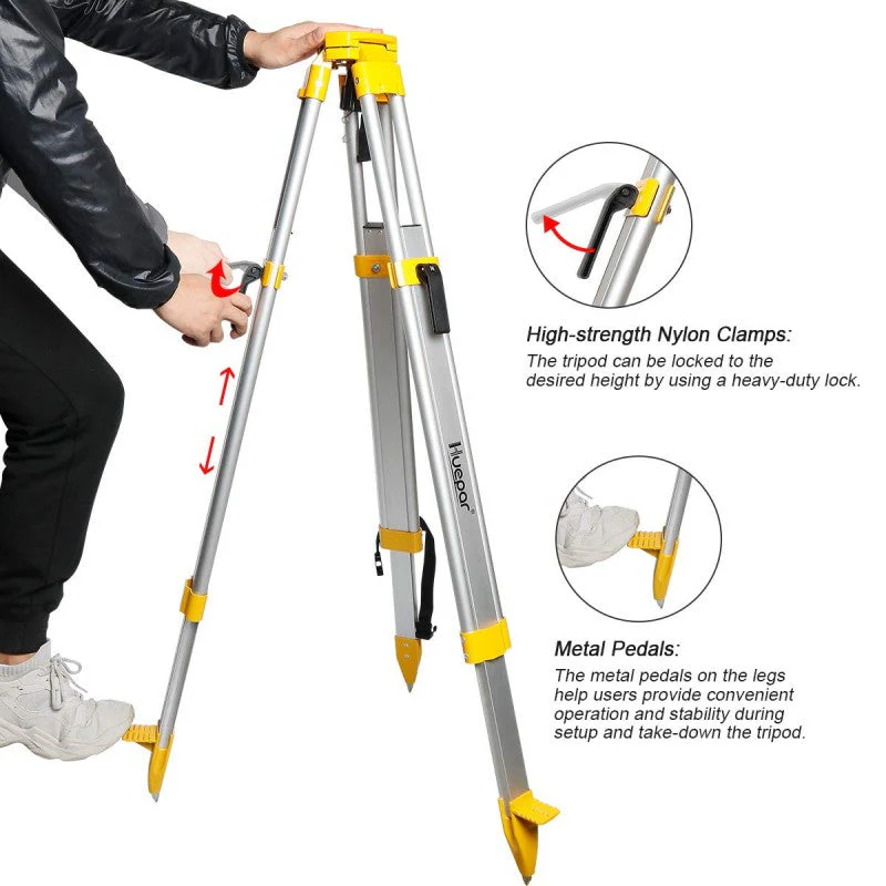 HUEPAR M3Y - 1.65m Flat Head Heavy Duty Tripod - Image 4
