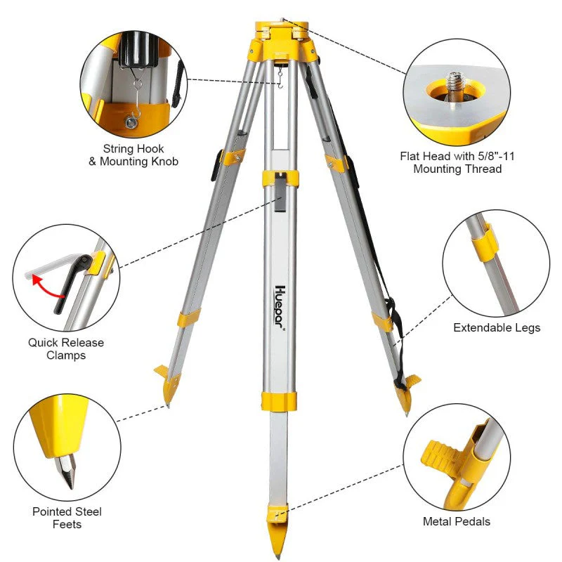 HUEPAR M3Y - 1.65m Flat Head Heavy Duty Tripod - Image 7